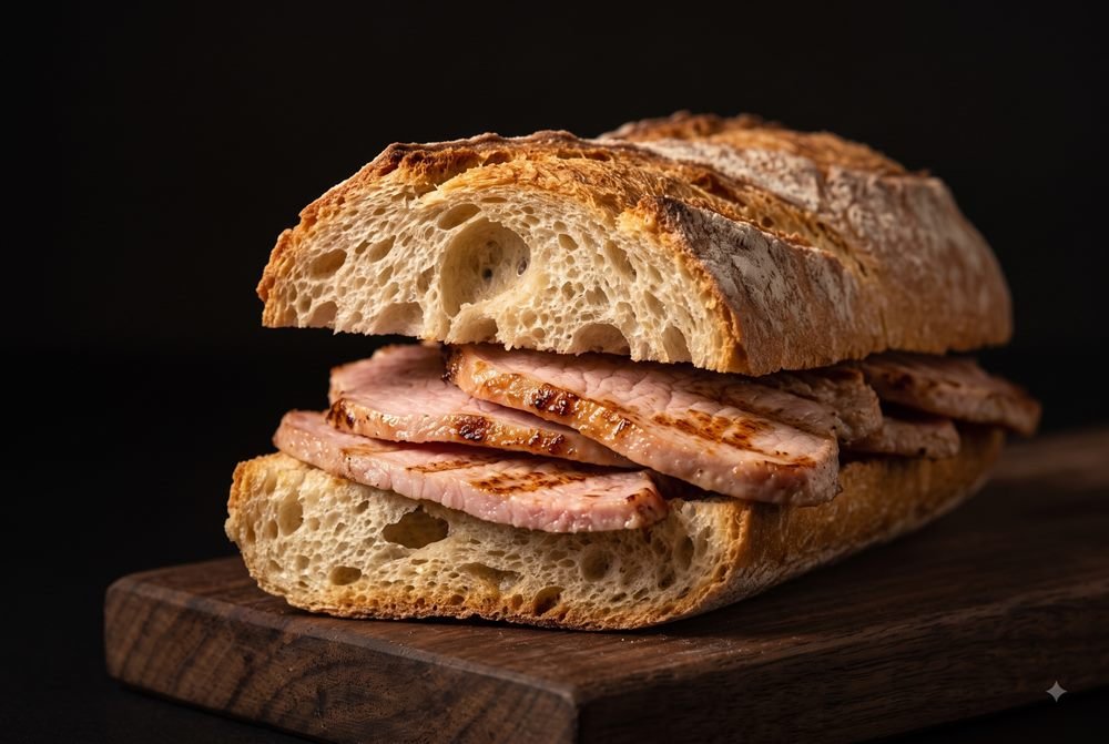 Bocadillo de lomo a la plancha