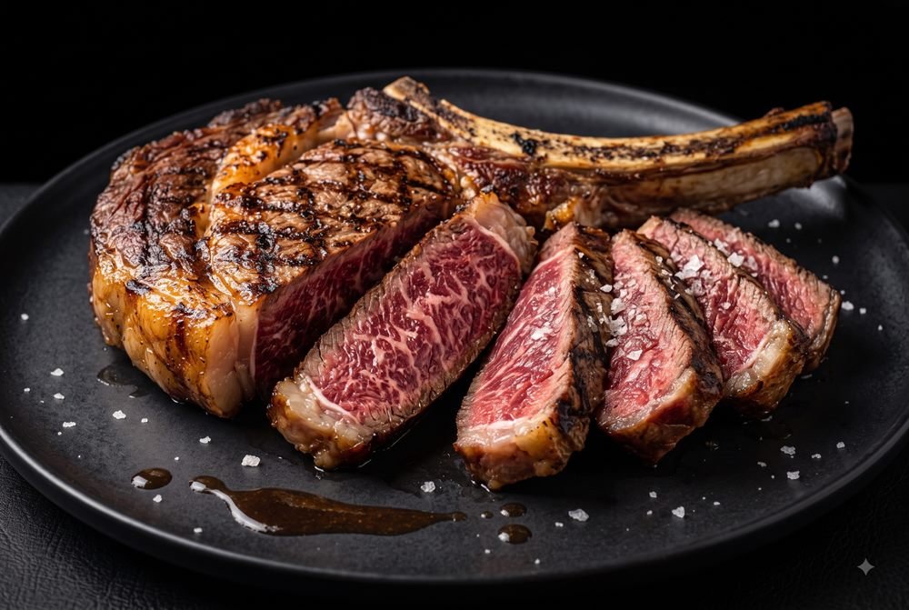 Chuletón de Angus a la parrilla.