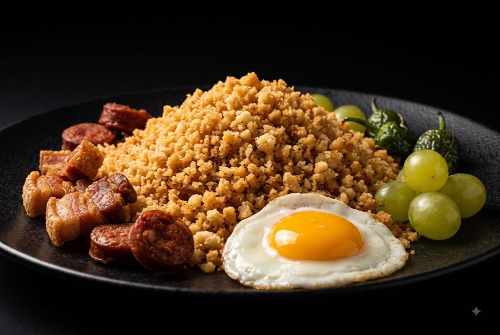 Migas con guarnición